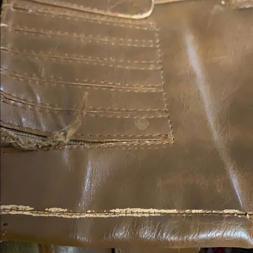 JustFab Knee High Boots Brown Faux Leather - Picture 7 of 8